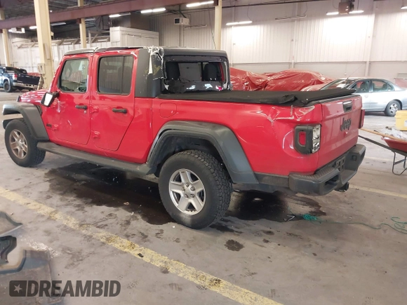 2020 Jeep Gladiator Sport S z VIN 1C6HJTAGXLL125496, wystawiony jako IAAI lot #41749633 z przebiegiem 56 203 mil mil oraz . Historia ofert i sprzedaży dostępna na DreamBid. Obrazek 3.