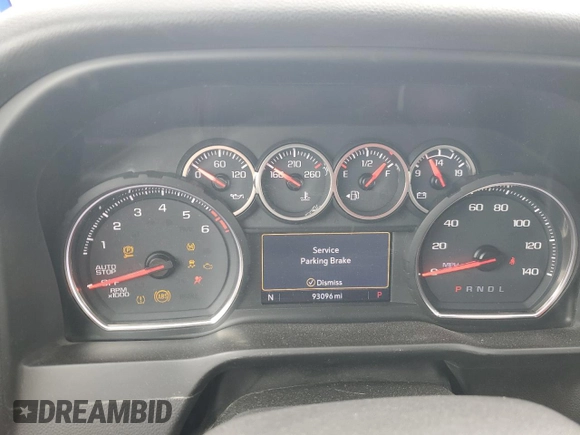 2020 Chevrolet Silverado 1500 LT with VIN 3GCUWCED3LG158037, listed as a Copart auction lot 42830005 with 93,096 mi miles and Salvage Title. Bid and sale history available at DreamBid. Image 9.