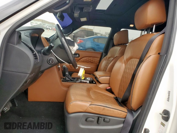 2021 Infiniti QX80 SENSORY with VIN JN8AZ2BE0M9267630, listed as a Copart auction lot 47590705 with 114,051 mi miles and Salvage Title. Bid and sale history available at carsss.com. Image 7.