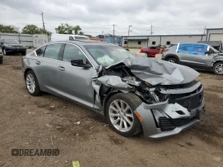 2023 Cadillac CT5 Luxury with VIN 1G6DX5RK0P0123857, listed as a Copart auction lot 56399025 with 45,565 mi miles and Salvage title. Bid and sale history available at DreamBid. Image 4.