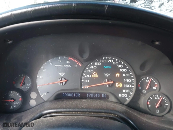 1998 Chevrolet Corvette with VIN 1G1YY22G4W5125590, listed as a IAAI auction lot 41578314 with 170,145 mi miles. Bid and sale history available at carsss.com. Image 7.