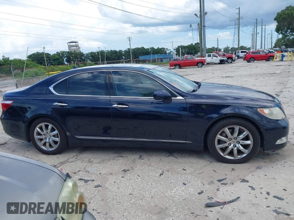 2007 Lexus LS 460 with VIN JTHBL46F675040713, listed as a IAAI auction lot 42624465 with 109,079 mi miles and . Bid and sale history available at DreamBid. Image 13.