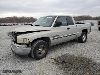 2000 Dodge Ram 1500 with VIN 3B7HC13YXYG127623, listed as a Copart auction lot 43593555 with 99,632 mi miles and Salvage Title. Bid and sale history available at carsss.com. Image 1.