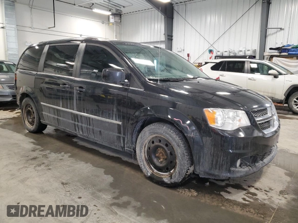 2017 Dodge Grand Caravan Crew Plus with VIN 2C4RDGDG3HR702035, listed as a Copart auction lot 46944875 with 214,058 mi miles and Salvage Title. Bid and sale history available at DreamBid. Image 4.