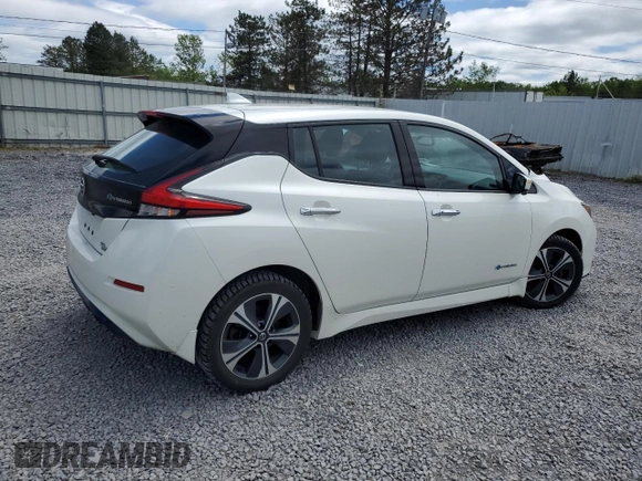 2019 Nissan LEAF SL Plus with VIN 1N4BZ1CP5KC317891, listed as a Copart auction lot 57491825 with 88,841 mi miles and Salvage title. Bid and sale history available at DreamBid. Image 3.