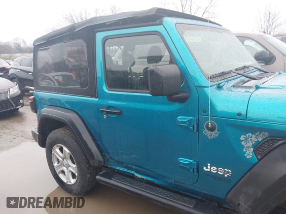 2020 Jeep Wrangler Sport S with VIN 1C4GJXAN4LW263737, listed as a IAAI auction lot 41983063 with 38,209 mi miles and . Bid and sale history available at DreamBid. Image 19.