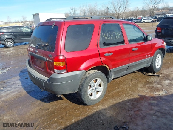 2007 Ford Escape Hybrid with VIN 1FMCU59H17KB95964, listed as a IAAI auction lot 41651728 with 198,371 mi miles. Bid and sale history available at carsss.com. Image 4.