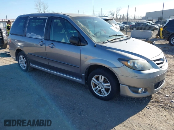 2005 Mazda MPV LX with VIN JM3LW28A850547486, listed as a IAAI auction lot 41138215 with 159,132 mi miles and . Bid and sale history available at carsss.com. Image 1.