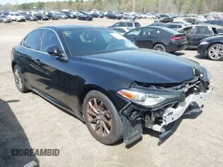 2018 Alfa Romeo Giulia with VIN ZARFAEBN7J7580536, listed as a IAAI auction lot 41883289 with 87,776 mi miles. Bid and sale history available at carsss.com. Image 1.