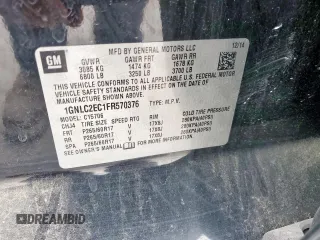 2015 Chevrolet Tahoe Commercial with VIN 1GNLC2EC1FR570376, listed as a Copart auction lot 47851215 with Not provided miles and Salvage title. Bid and sale history available at DreamBid. Image 13.
