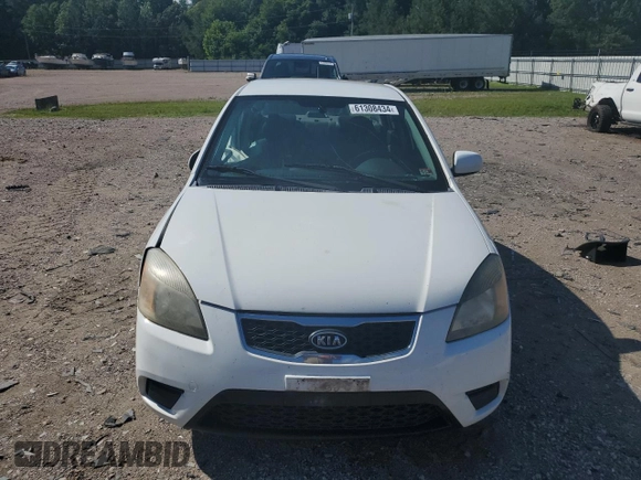 2010 Kia Rio LX with VIN KNADH4A31A6635895, listed as a Copart auction lot 61308434 with 209,016 mi miles and Salvage Title. Bid and sale history available at carsss.com. Image 5.