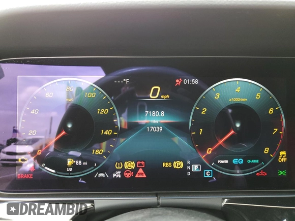 2022 Mercedes-Benz E 450 with VIN W1K1J5JB6NF173708, listed as a Copart auction lot 55714954 with 17,039 mi miles and . Bid and sale history available at DreamBid. Image 9.