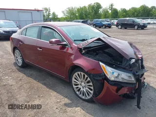 2014 Buick LaCrosse Premium II with VIN 1G4GF5G38EF250175, listed as a IAAI auction lot 42393527 with 1,186 mi miles and . Bid and sale history available at DreamBid. Image 1.