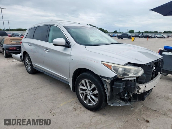 2014 Infiniti QX60 with VIN 5N1AL0MM1EC552553, listed as a Copart auction lot 63285785 with 174,041 mi miles and Salvage title. Bid and sale history available at DreamBid. Image 4.