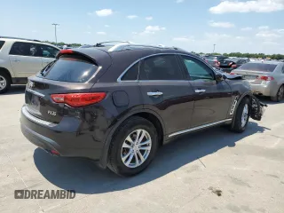 2012 Infiniti FX35 with VIN JN8AS1MW8CM154766, listed as a Copart auction lot 66765874 with 0 mi miles and Salvage Title. Bid and sale history available at carsss.com. Image 3.