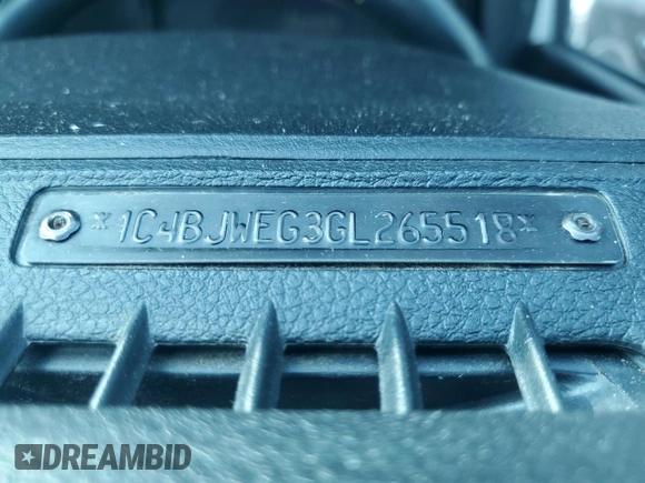 2016 Jeep Wrangler Unlimited 75th Anniversary with VIN 1C4BJWEG3GL265518, listed as a Copart auction lot 48952605 with 77,783 mi miles and Salvage title. Bid and sale history available at DreamBid. Image 14.
