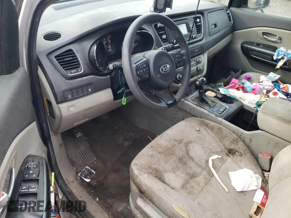 2016 Kia Sedona L with VIN KNDMA5C10G6150066, listed as a Copart auction lot 43345925 with 135,660 mi miles and Salvage Title. Bid and sale history available at carsss.com. Image 8.