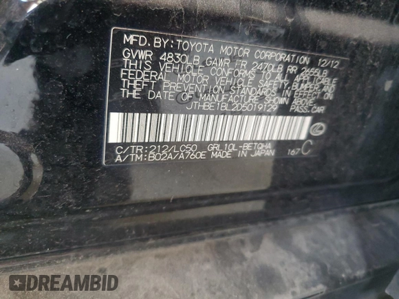 2013 Lexus GS 350 z VIN JTHBE1BL2D5019129, wystawiony jako Copart lot #56495685 z przebiegiem 313 542 mil mil oraz Szkoda całkowita • Salvage title. Historia ofert i sprzedaży dostępna na DreamBid. Obrazek 12.