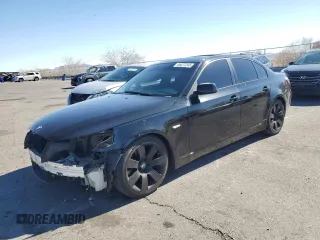 2007 BMW 5 Series 530i with VIN WBANE73537CM55373, listed as a Copart auction lot 46477245 with 217,070 mi miles and Salvage Title. Bid and sale history available at carsss.com. Image 1.