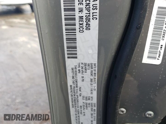 2023 Jeep Compass Limited with VIN 3C4NJDCN3PT505450, listed as a Copart auction lot 45548735 with 18,326 mi miles and Salvage Title. Bid and sale history available at DreamBid. Image 12.