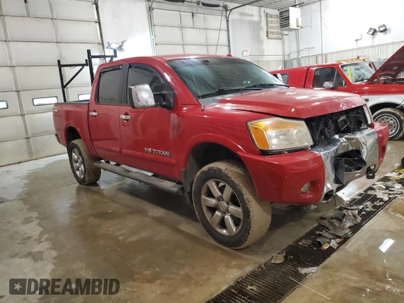 2012 Nissan Titan SV with VIN 1N6BA0EC6CN321585, listed as a Copart auction lot 80860004 with 141,092 mi miles and Salvage Title. Bid and sale history available at carsss.com. Image 4.
