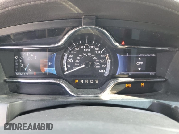 2013 Lincoln MKS with VIN 1LNHL9EK0DG612314, listed as a Copart auction lot 52901685 with 124,828 mi miles and Salvage title. Bid and sale history available at DreamBid. Image 9.