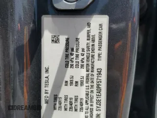 2023 Tesla Model 3 z VIN 5YJ3E1EA0PF571943, wystawiony jako Copart lot #58338235 z przebiegiem 41 584 mil mil oraz Szkoda całkowita • Salvage title. Historia ofert i sprzedaży dostępna na DreamBid. Obrazek 13.