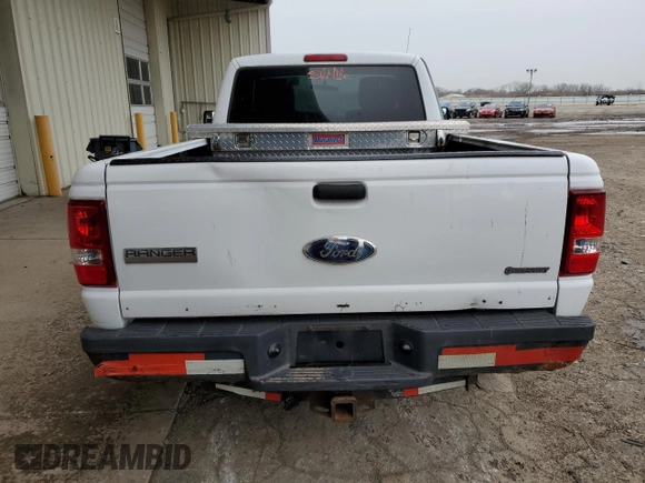 2010 Ford Ranger XL with VIN 1FTKR1AD1APA43017, listed as a Copart auction lot 51975555 with 142,758 mi miles and Salvage Title. Bid and sale history available at carsss.com. Image 6.