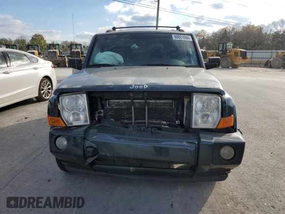 2006 Jeep Commander with VIN 1J8HH48N46C133122, listed as a Copart auction lot 80821094 with 216,412 mi miles and Salvage Title. Bid and sale history available at carsss.com. Image 5.