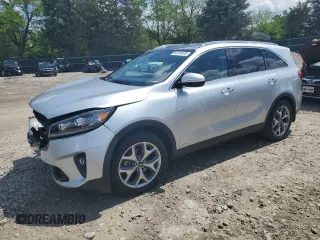 2019 Kia Sorento EX z VIN 5XYPHDA50KG597608, wystawiony jako Copart lot #54101575 z przebiegiem 164 904 mil mil oraz Szkoda całkowita • Salvage title. Historia ofert i sprzedaży dostępna na DreamBid. Obrazek 1.