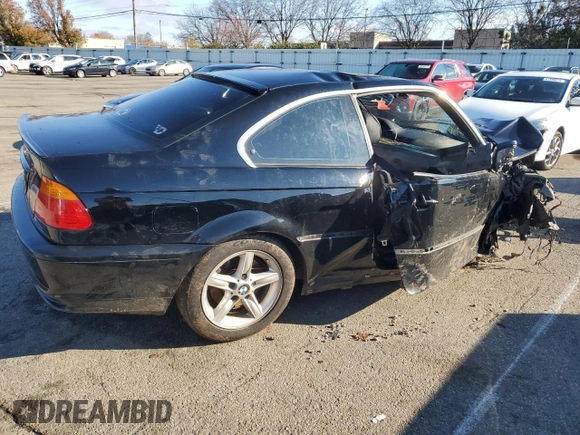 2003 BMW 3 Series 325Ci with VIN WBABN33433PG61379, listed as a Copart auction lot 82367874 with 113,967 mi miles and Salvage Title. Bid and sale history available at carsss.com. Image 3.