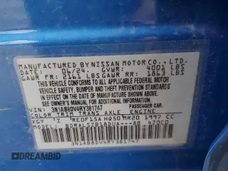 2024 Nissan Sentra SR with VIN 3N1AB8DV4RY381747, listed as a Copart auction lot 41478765 with 8,502 mi miles and Salvage Title. Bid and sale history available at carsss.com. Image 12.