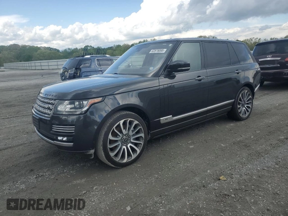 2015 Land Rover Range Rover Autobiography with VIN SALGV3TF8FA222606, listed as a Copart auction lot 52878095 with 153,109 mi miles and Clean title. Bid and sale history available at DreamBid. Image 1.