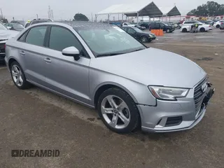 2018 Audi A3 Sedan Premium with VIN WAUAUGFFXJ1040608, listed as a IAAI auction lot 41708256 with 55,359 mi miles. Bid and sale history available at carsss.com. Image 1.
