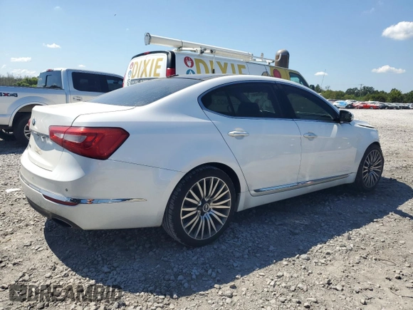 2014 Kia Cadenza Premium with VIN KNALN4D74E5127922, listed as a Copart auction lot 72427464 with 236,165 mi miles and Salvage Title. Bid and sale history available at carsss.com. Image 3.