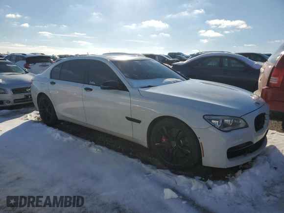 2014 BMW 7 Series ALPINA B7 with VIN WBAYE8C55ED135790, listed as a Copart auction lot 41574755 with 128,255 mi miles and Salvage Title. Bid and sale history available at carsss.com. Image 4.