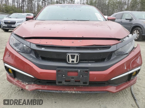 2020 Honda Civic Sedan EX-L with VIN 19XFC1F76LE213154, listed as a Copart auction lot 48871875 with 58,641 mi miles and Salvage Title. Bid and sale history available at carsss.com. Image 5.