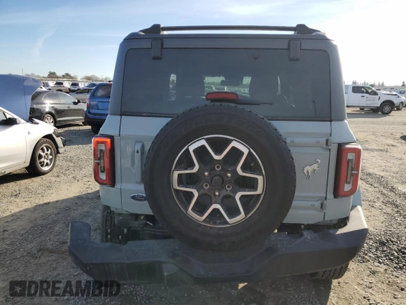 2022 Ford Bronco with VIN 1FMDE5CP0NLB48255, listed as a Copart auction lot 86614524 with 16,826 mi miles and Salvage title. Bid and sale history available at DreamBid. Image 6.