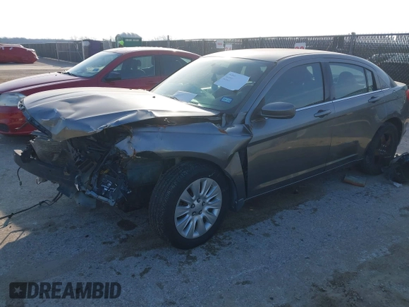 2013 Chrysler 200 LX with VIN 1C3CCBAG1DN736311, listed as a IAAI auction lot 41581741 with 143,892 mi miles. Bid and sale history available at carsss.com. Image 2.