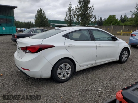2016 Hyundai Elantra SE with VIN 5NPDH4AE2GH695574, listed as a Copart auction lot 54957935 with 192,282 mi miles and Clean Title. Bid and sale history available at DreamBid. Image 3.