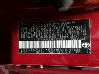 2023 Toyota Corolla SE with VIN 5YFS4MCE8PP155309, listed as a Copart auction lot 54670115 with 51,976 mi miles and Salvage Title. Bid and sale history available at DreamBid. Image 13.