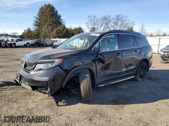 2021 Honda Pilot Special Edition with VIN 5FNYF6H20MB047823, listed as a Copart auction lot 47267825 with 57,103 mi miles and Salvage Title. Bid and sale history available at DreamBid. Image 1.