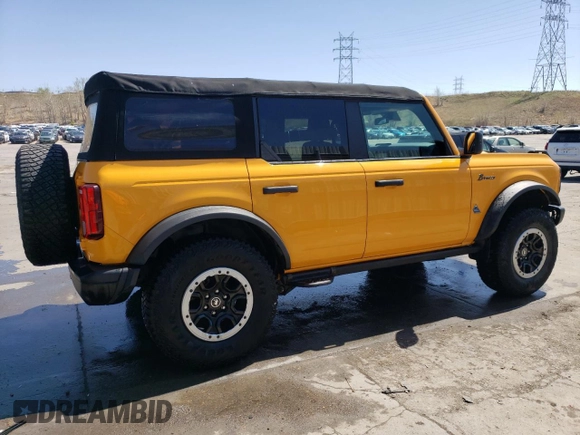 2022 Ford Bronco with VIN 1FMEE5DPXNLA89363, listed as a Copart auction lot 53043155 with 50,072 mi miles and Salvage Title. Bid and sale history available at DreamBid. Image 3.