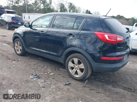 2012 Kia Sportage LX with VIN KNDPB3A23C7203826, listed as a IAAI auction lot 41464022 with 260,980 mi miles. Bid and sale history available at carsss.com. Image 3.