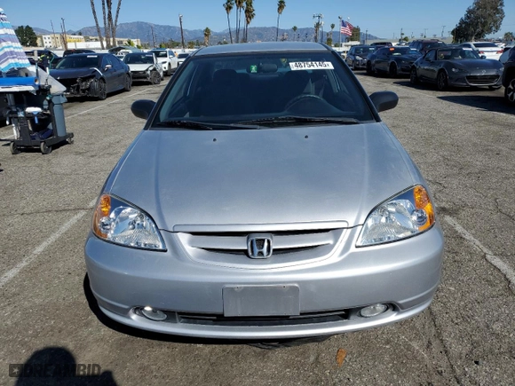 2002 Honda Civic LX with VIN 1HGEM22572L001289, listed as a Copart auction lot 48754145 with 105,516 mi miles and Salvage Title. Bid and sale history available at carsss.com. Image 5.