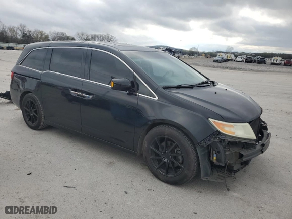 2013 Honda Odyssey Touring with VIN 5FNRL5H91DB020909, listed as a Copart auction lot 51062805 with 198,206 mi miles and Salvage Title. Bid and sale history available at carsss.com. Image 4.