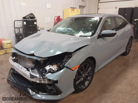 2020 Honda Civic Hatchback EX-L with VIN SHHFK7H86LU222442, listed as a IAAI auction lot 41499385 with 75,367 mi miles. Bid and sale history available at carsss.com. Image 17.