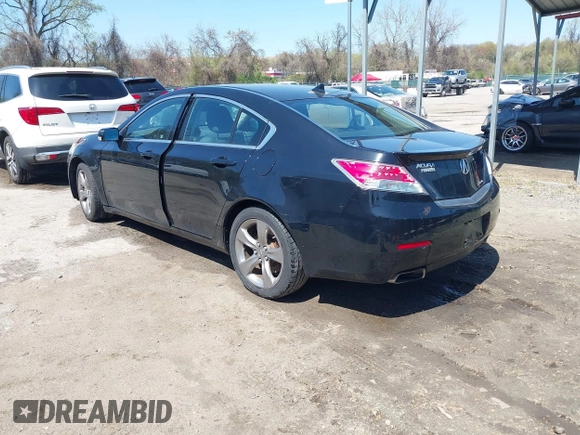 2012 Acura TL Tech Auto with VIN 19UUA9F53CA004033, listed as a IAAI auction lot 41963088 with 69,863 mi miles. Bid and sale history available at carsss.com. Image 3.