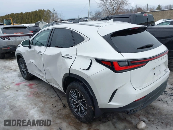 2025 Lexus NX with VIN JTJGKCEZ0S5024240, listed as a IAAI auction lot 41639711 with 9,449 mi miles. Bid and sale history available at carsss.com. Image 3.