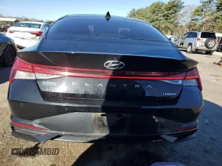2021 Hyundai Elantra Limited with VIN 5NPLP4AG2MH030010, listed as a Copart auction lot 49038605 with 85,198 mi miles and Salvage Title. Bid and sale history available at DreamBid. Image 6.